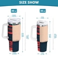thumbnail image 6 of Yayeee 40oz Stainless Steel Tumbler with Straw and Handle Double-Wall Insulated Travel Water Bottle, Red Teal Plaid, 6 of 8