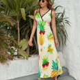 thumbnail image 3 of Lunarable Pineapple Pattern Design Sleeveless Dress Summer Clothes for Women Women's Clothing 2025, 3 of 7