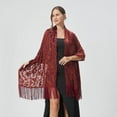 thumbnail image 2 of Zeblioso Women Velvet Scarfs Shawls and Wraps for Evening Dresses Wedding Shawl Wraps Bridal Scarve, 2 of 5