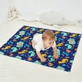 thumbnail image 2 of DarkBlue Cartoon Dinosaurs Pattern Blanket,Comfortable Soft Flannel Throw Blanket,All Season,Warm Lightweight Blankets for Sofa Bed Couch Living Room Chair,30"x40", 2 of 4