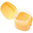 thumbnail image 1 of Denture Case, Denture Cup with Strainer, Coolrunner Denture Bath Box False Teeth Storage Box with Basket Net Container Holder for Travel, Retainer Cleaning, 1 of 6