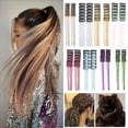 thumbnail image 2 of 12 PCS Rainbow Clip-In Hair Tinsel Set - Sparkle Fairy Hair Clips for Girls, Easy-to-Apply Hair Accessories Colorful 52*3.3*0.5 (cm) by Toyeng, 2 of 8