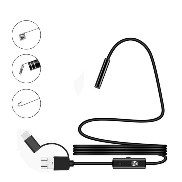 pitrice HD Endoscope Mobile Phone Inspection Camera Vent Pipe Engine USB Inspection Endoscope, 1m