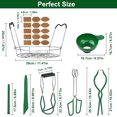 thumbnail image 3 of Tisovixo Canning Kits, Canning Supplies Boxed Set, Stainless Steel Set, Jar Lifter, Folding Rack, Tongs, Complete Multifunctional Canning Tools, Canning Kit Includes Wide Mouth Funnel for Mason Jars, 3 of 6