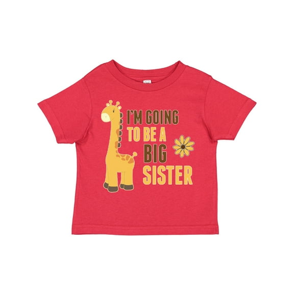 Inktastic I'm Going to Be a Big Sister Giraffe Girls Toddler T-Shirt