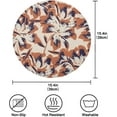 thumbnail image 4 of GZHJMY Floral Pattern Round Placemats Non-Slip Heat Resistant Placemat for Dining Table Kichen Party Table Diameter Decor 15.4 inch Set of 6 Table Mat, 4 of 7