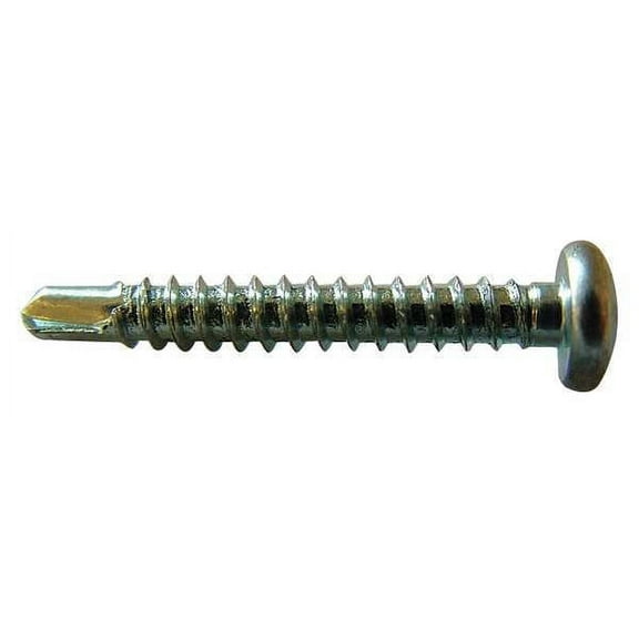 3 PK ZoroSelect Self-Drilling Screw, #8 x 5/8 in, Zinc Plated Steel Pan Head Phillips Drive, 100 PK