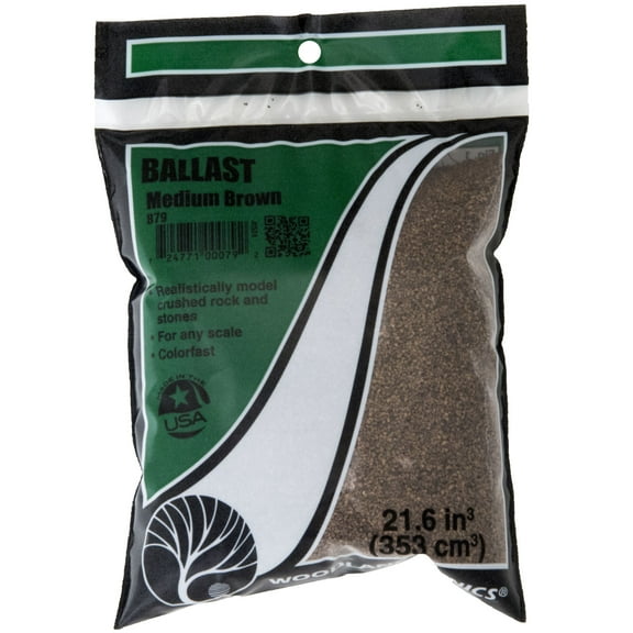 Woodland Scenics Ballast & Coal Ground Cover, Medium, Brown