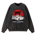 thumbnail image 3 of Sudadera con capucha de algodón para hombre, estilo vintage, desgastado, lavado, cultura JDM, Subaru, vehículo de alto rendimiento, ropa informal cálida, 3 of 4
