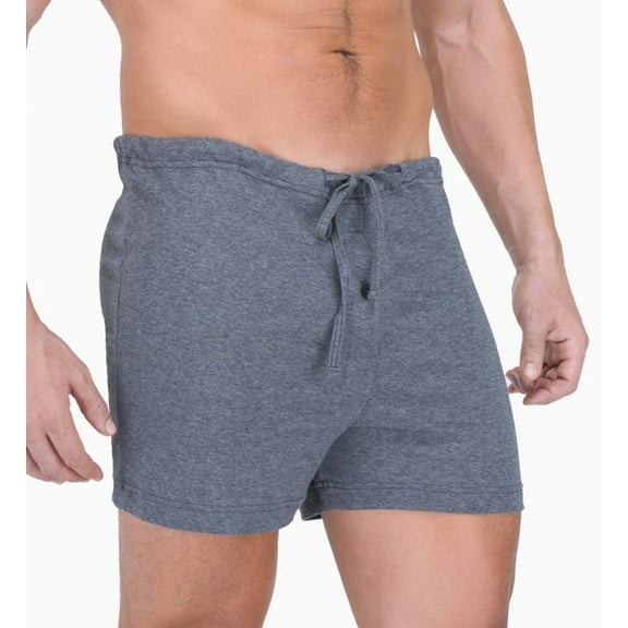 Men's Cottonique M17713 Latex Free Organic Cotton Loose Boxer Short (Melange Grey 2X/3X)