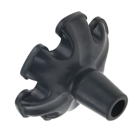 XIRQI Cane Tip with Quad Support Rubber Foot Cane Bottom Rubber 3/4 Self Standing Cane Tip for Crutch Universal Base Replacement Walk Cane Black