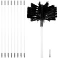 thumbnail image 2 of Muyoka Kit de barrido de chimenea, 10 piezas, juego de limpieza de conductos de ventilación, cepillo de limpieza de chimenea con 8 varillas flexibles flexibles, 1 cabezal de cepillo, 1 conector de tal Muyoka Hogar, 2 of 7