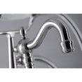 thumbnail image 4 of Kingston Brass CC6013T8 Vintage 3-3/8" Adjustable Center Deck-Mount Clawfoot Tub Faucet with Hand Shower, Brushed Nickel, 4 of 8