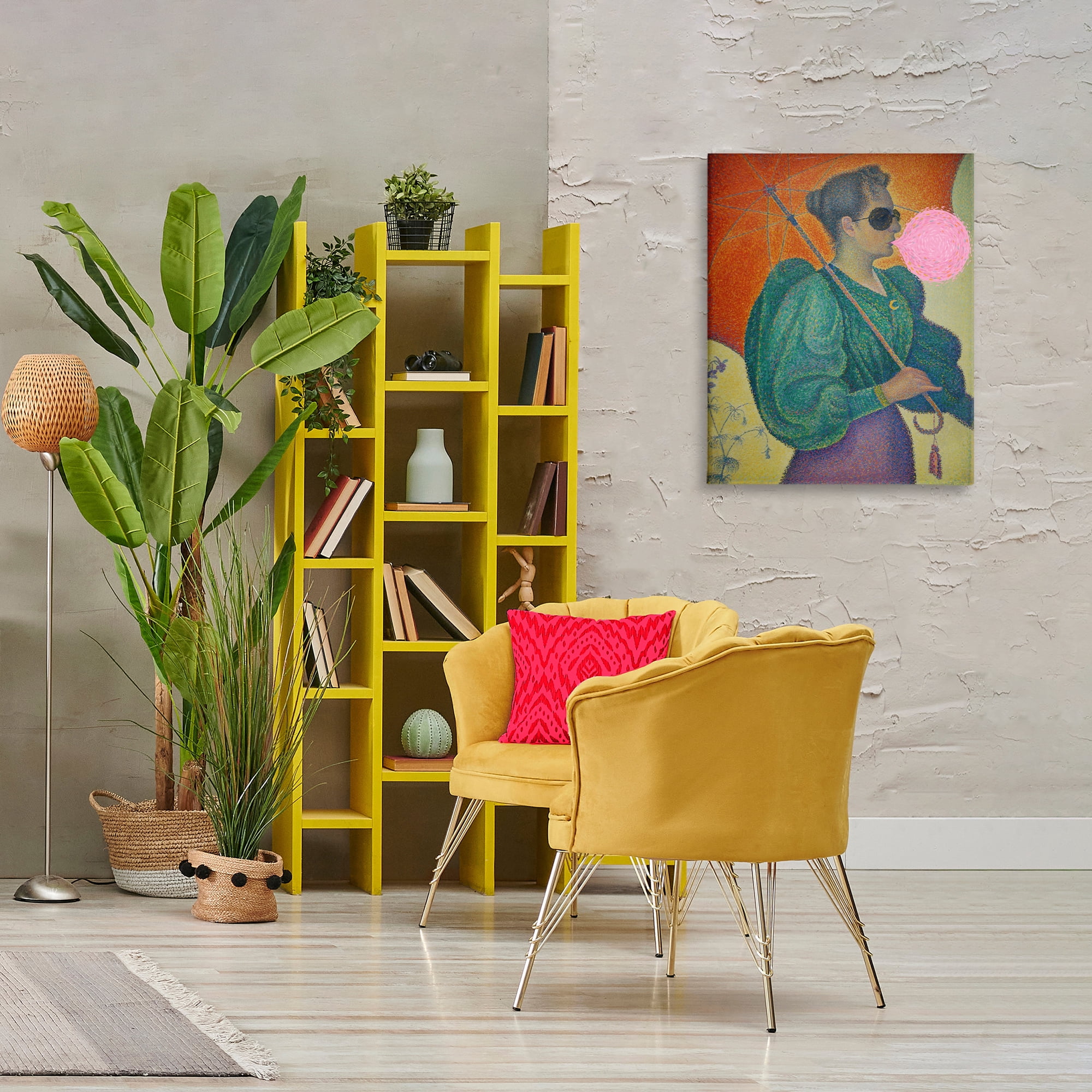Stupell Industries Impressionist Woman & Bubblegum People Painting Wrapped Canvas Art Print Wall Art, 24 x 30