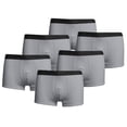 thumbnail image 2 of Men Underwear Mid Rise 6Pcs Underwear Combination Milk Silk Breathable Swimming Trunks Boxer Grey M, 2 of 5