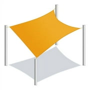 ALEKO Waterproof Sun Shade Sail - Square - 18 x 18 Feet - Yellow
