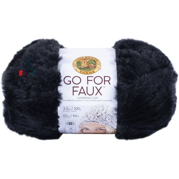 Lion Brand Yarn Go For Faux Yarn-Black Panther 