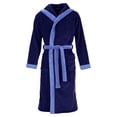thumbnail image 4 of Men's Hooded Bathrobe and Pajama Set Color Blocked Design Patch Pocket Loungewear Comfortable Sleepwear for Relaxation, 4 of 4