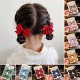 thumbnail image 4 of Hair Bow Clips, Ribbon Hair Clips, Christmas Bow Hair Accessories for Women Girls, Satin Silk Fabric, Long Tassel Design, Sturdy Clip, Suitable for Braids Ponytails Pigtails, Gift Idea, 4 of 4