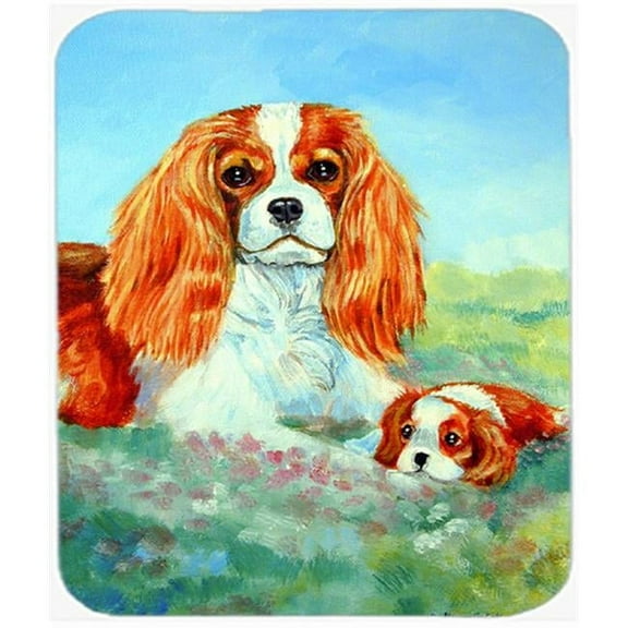 9.5 x 8 in. Cavalier Spaniel Mommas Love Mouse Pad, Hot Pad or Trivet