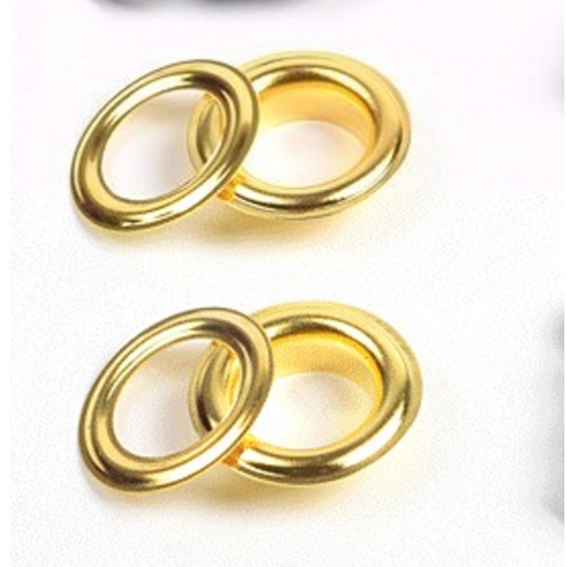 Shatex 1/4" Gold Metal Snap Grommets 50pack