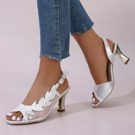 

Byikun Womens Sandals Wedge Sandals Narrow Stiletto Orthopedic Sandals for Women Trendy Sandals for Women 2024 Regular Fit PU Trendy Print Perfect Fit Sandals Women Dressy for Madam