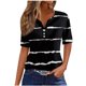 thumbnail image 2 of Fiudx Liquidación de Ofertas Flash Blusa de Manga Corta Estampada a La Moda para Mujer, Blusas Informales con Cuello Redondo, 2 of 5