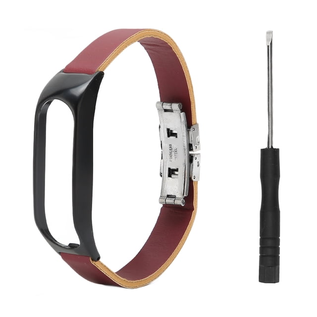 Correa de cuero de repuesto para reloj inteligente Carcasa de aleación con destornillador para reloj Tomtom Touch Correa marrón Carcasa negra