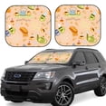 thumbnail image 6 of Kdxio Scandinavian Style Hygge Print 2-Piece Sun Shade Front Windshield - Foldable Car Front Window Sunshades For Most Sedans Suv Truck, 6 of 6