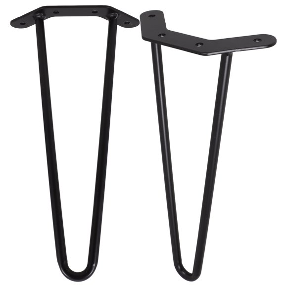 Miangastore DIY Assembly Table Leg Metal Black for Small Table Reading 2Pcs 11.9X6.3X1In