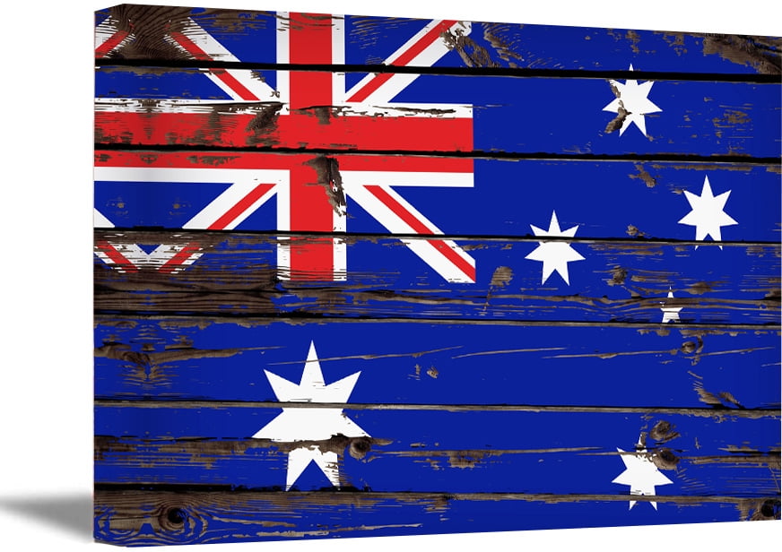 Awkward Styles Australia Flag Wall Art Australia Canvas Wall Decor Patriotic Wall Decor for