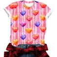 thumbnail image 4 of QIPOPIQ T-Shirts Vintage pour Femmes Mode Décontractée Col Rond Manches Courtes T-Shirt Imprimé Top Liquidation, 4 of 5
