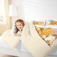 thumbnail image 5 of Manfei Watercolor Corgi Twin Bedding, Splash Ink Bedding Comforter Set, Cream Orange, Stars Reversible, 7-Piece, 5 of 6