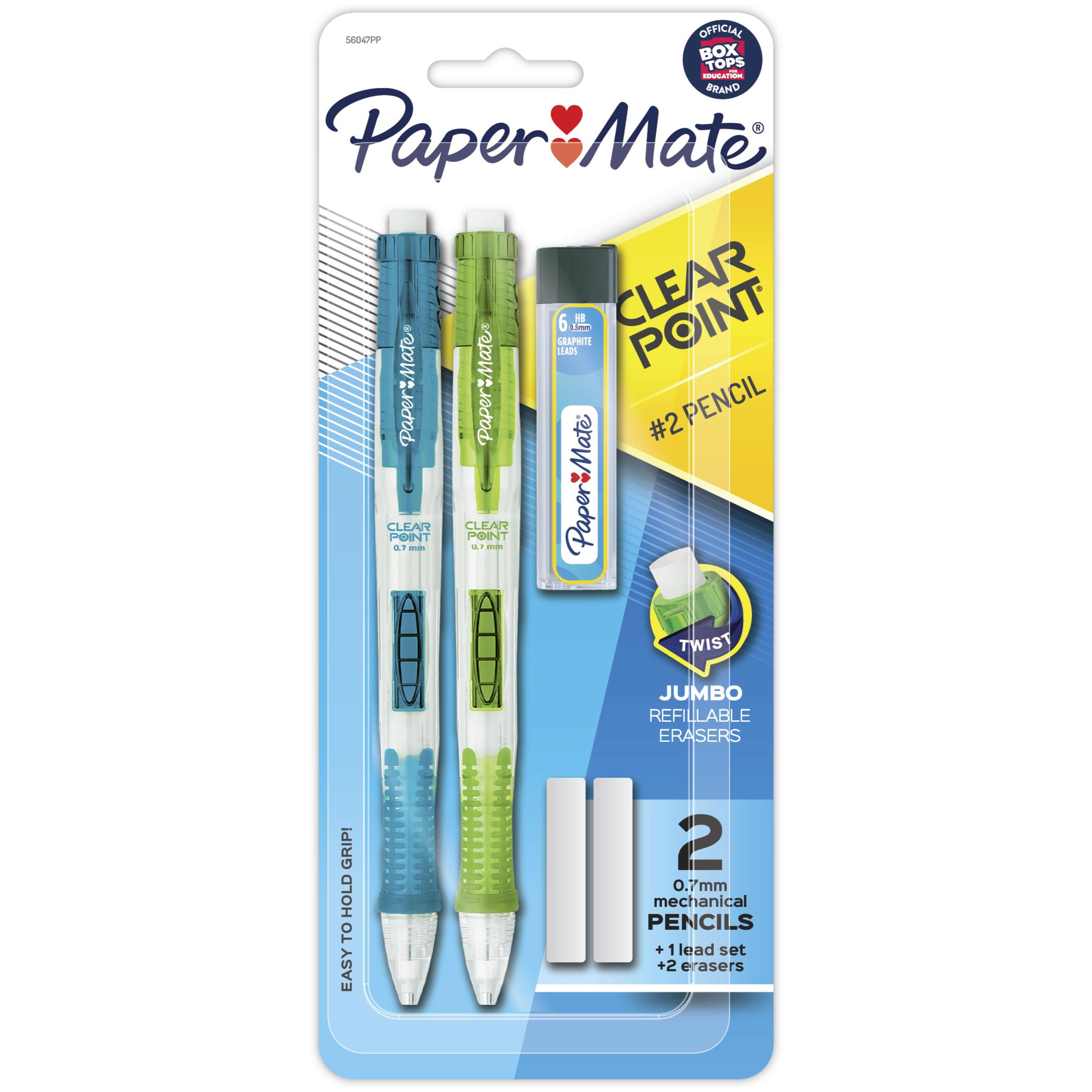 Lot of 4 Pkgs Papermate Mechanical Pencils 7 Pk 0.7mm HB#2 Lead Free Shipping!