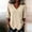 A590 Beige, variant on Womens Linen V Neck Blouses Diagonal Button Down Tunic Tops Side Tie Wrap Front Shirts Short Sleeve Casual Loose Fit Summer Fashion Elegant Office Work Apparel Tees