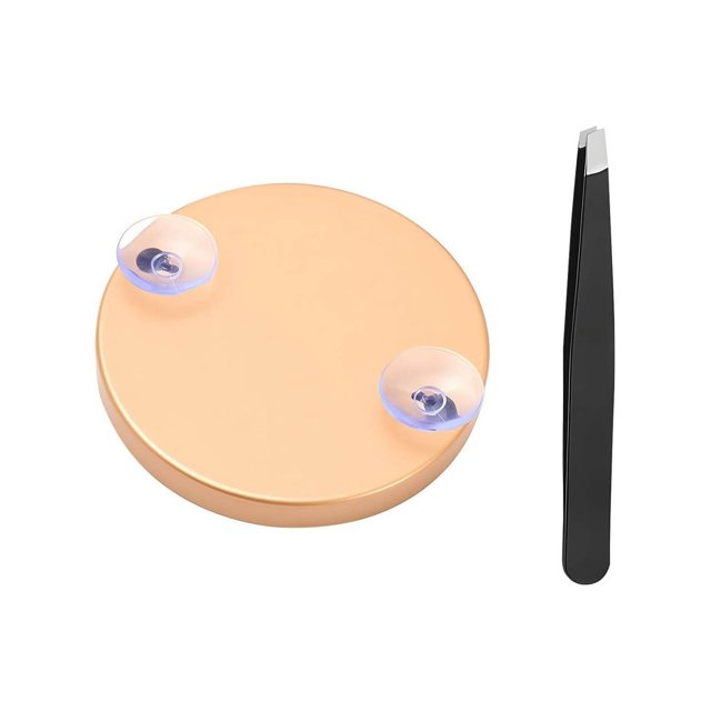 30x Magnifying Travel Travel Cosmetic Small Magnifying With Suction Cup And Tweezers Compact Set