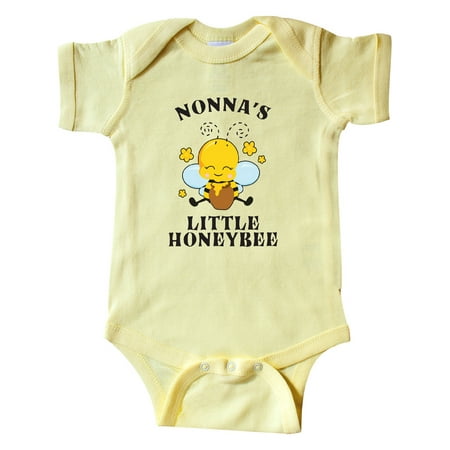 

Inktastic Cute Bee Nonna s Little Honeybee with Stars Gift Baby Boy or Baby Girl Bodysuit