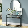 thumbnail image 6 of Evelyn&Zoe Nellie 42" Wide Rectangular Console Table with Metal Mesh Shelf, Blackened Bronze, 6 of 8