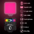 thumbnail image 4 of Seitruly Luz de cámara LED RGB Luz de relleno regulable 2500/9000K 6W 3.7V Lámpara tipo c con interfaz roscada 1/4 Accesorios para fotos, 4 of 8