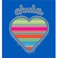 thumbnail image 5 of Chula Mexican Woven Heart Sarape Adult Blue Long Sleeve Hoodie-XL, 5 of 6