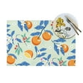 thumbnail image 4 of XMXT 1 Pcs Woven Placemats, Orange Fruit Print Stain Resistant Anti-Skid Placemat for Kitchen Table, 12 x 18 inches, 4 of 6