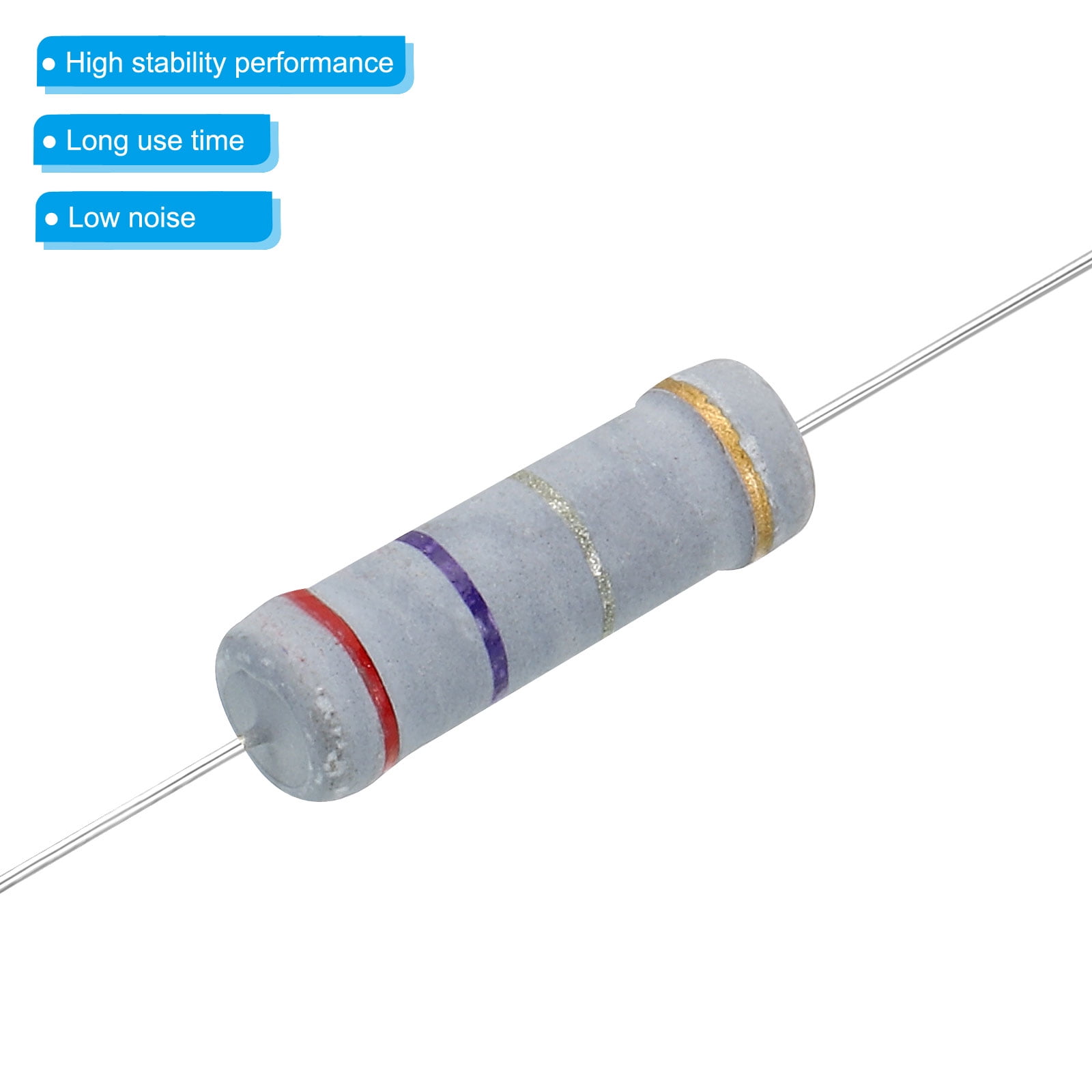 Uxcell 5W 0.1 Ohm 5% Carbon Film Resistor, Axial Lead Electronic Components  Resistors, 10 Pack