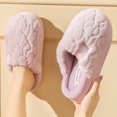 thumbnail image 6 of Fesfesfes Black Shoes Women Slippers For Women A Pair Of Lazy Slippers Curly Cozy Flat Slide Slippers Comfy Soft Non-Slip House Shoes Indoor And Outdoor Warm Gift 5.5(36), 6 of 6