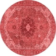 thumbnail image 1 of Ahgly Company Indoor Round Medallion Red Traditional Area Rugs, 5' Round, 1 of 4