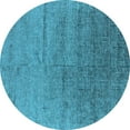 thumbnail image 1 of Ahgly Company Indoor Round Oriental Light Blue Industrial Area Rugs, 3' Round, 1 of 4