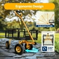 thumbnail image 6 of SPECSTAR Mesh Steel Garden Cart with Removable Sides, 34"×18" with 8 inch Wheels, 550 Lbs Capacity, 6 of 7