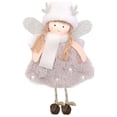 thumbnail image 2 of Lssam Angel Ornaments for Christmas Tree - Soft Handmade Baby Doll Decor with Furry Hat, Cute Pink White Grey Girl Ornaments for Holiday Decorations, 2 of 8