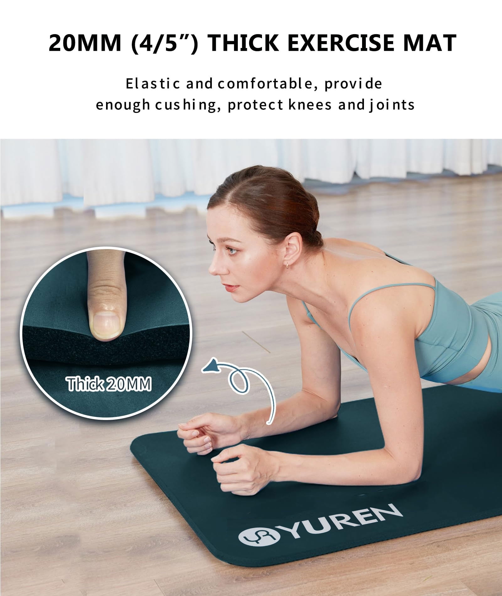 YR Extra Thick Yoga Mat 4/5