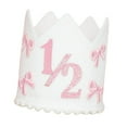 thumbnail image 4 of FVDPWYE 1/2 Birthday Crown Little Princess Crown Sweet Girls Bow Decorative Themed Party Pink, 4 of 9
