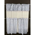 thumbnail image 6 of Polka Dots Cotton Window Valance 3 Piece Set Home Kitchen Bedroom Window Curtains, 6 of 22